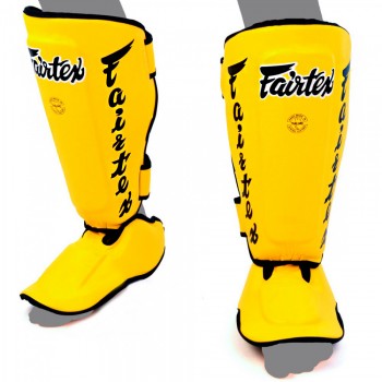 Fairtex SP7 Защита Голени "Twister Detachable In-Step" Разборная Тайский Бокс Желтый